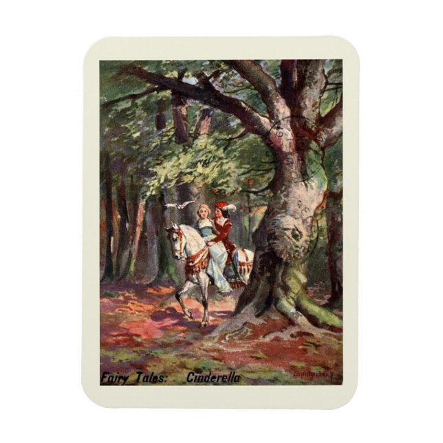 Cinderella and The Prince, 1907, Vintage Style  Magnet (Vertical)