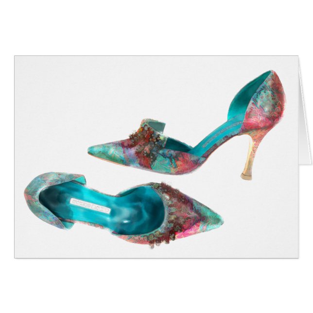 Cinderella Beaded Brocade Pumps (Front Horizontal)