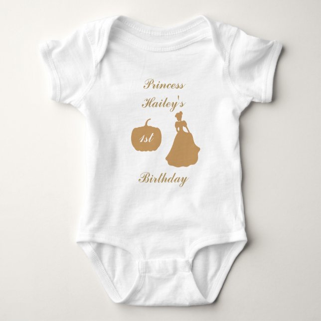 Cinderella Birthday Princess Bodysuit (Front)