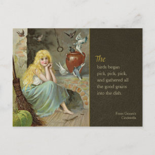 Cinderella by the fireside CC1168 Jenny Nyström Postcard