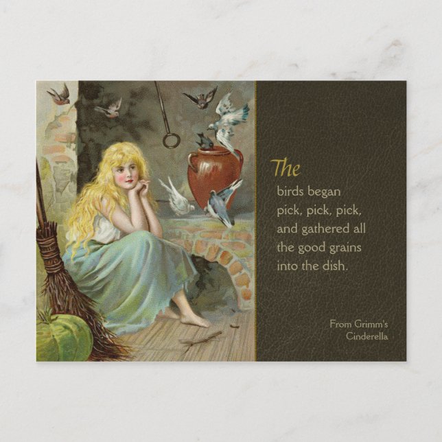 Cinderella by the fireside CC1168 Jenny Nyström Postcard (Front)