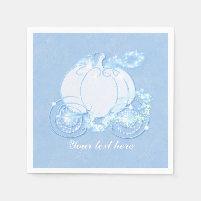 Cinderella Carriage Storybook Princess Napkins (Front)