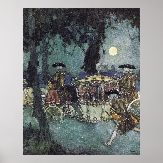 Cinderella Coach by Edmund Dulac Poster (Front)