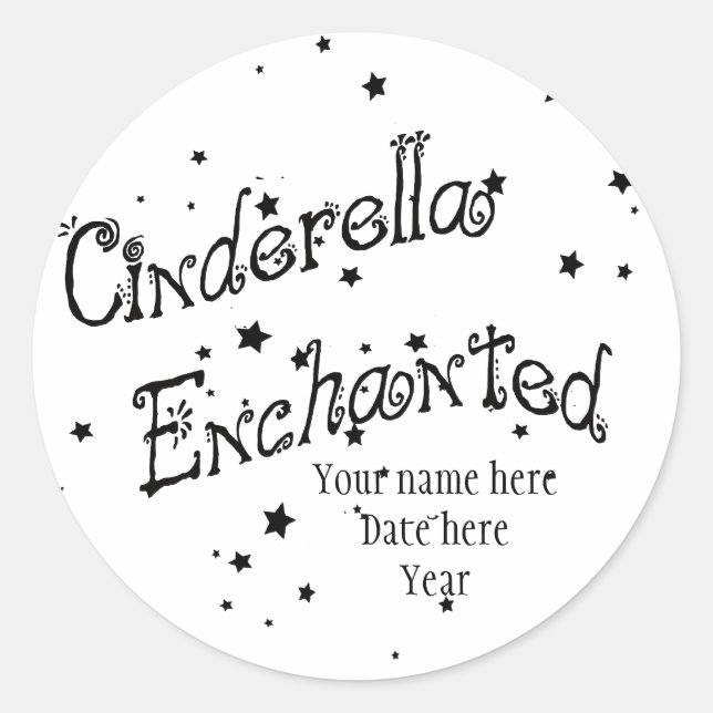 Cinderella Enchanted Classic Round Sticker (Front)