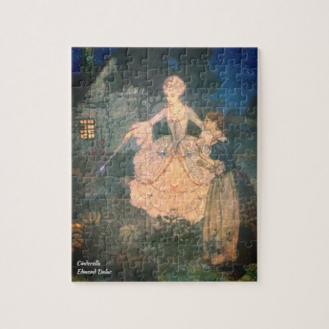 Cinderella Fairy Godmother Old Book Illustration Jigsaw Puzzle (Vertical)