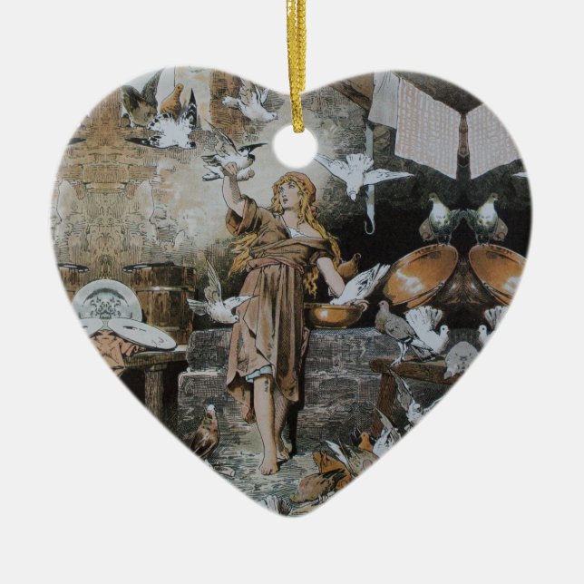 Cinderella – Fairy tale – Märchen – Grimm Ceramic Tree Decoration (Front)