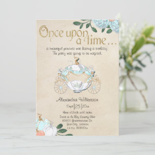 Cinderella Fairy Tale Princess Carriage Invitation