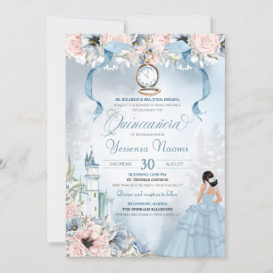 Cinderella Fairy Tale Princess Castle Quinceanera Invitation