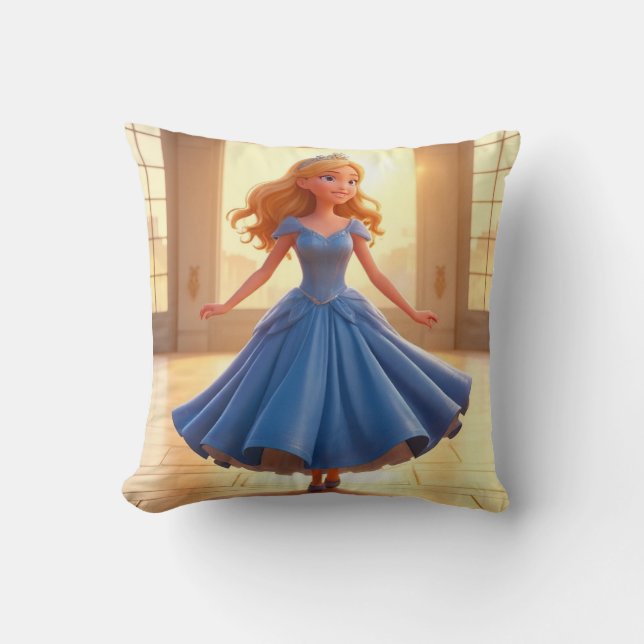 Cinderella Getting Ready – Magical Dress Transform Cushion (Front)