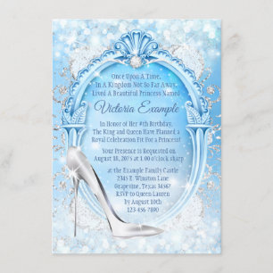 Cinderella Glass Slipper Quinceanera Invitation
