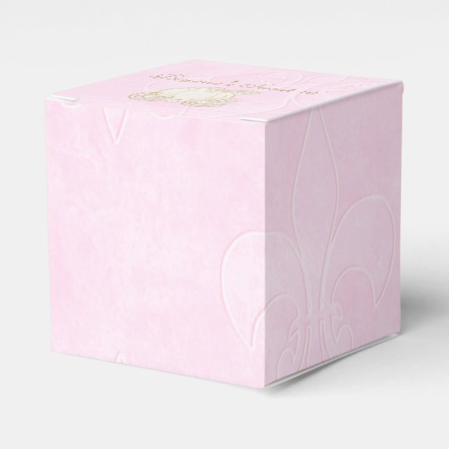 Cinderella Gold Carriage Pink Party Favour Boxes (Front Side)