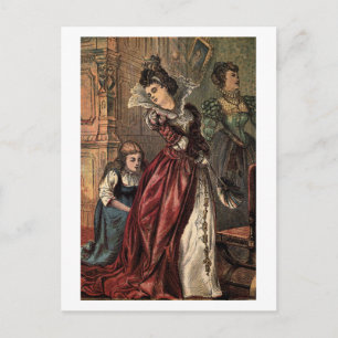 Cinderella Helping her Step-Sisters Postcard