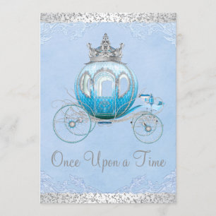 Cinderella Once Upon a Time Princess Birthday Invitation