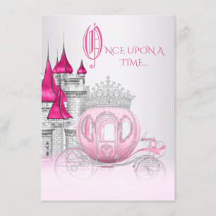 Cinderella Once Upon a Time Princess Birthday Invitation