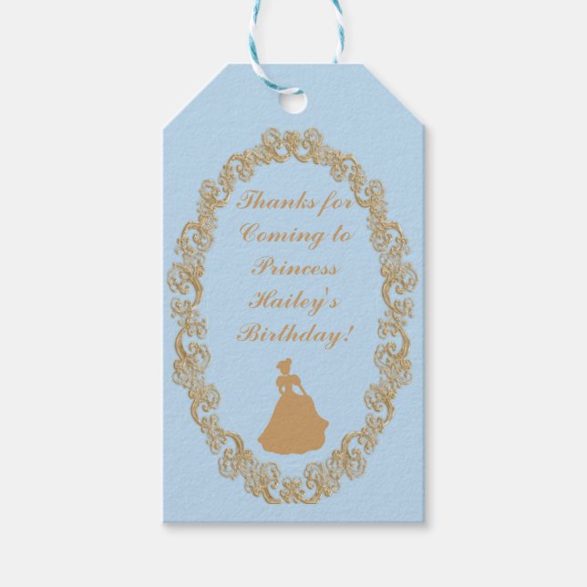 Cinderella Party Favour Tag (Front)