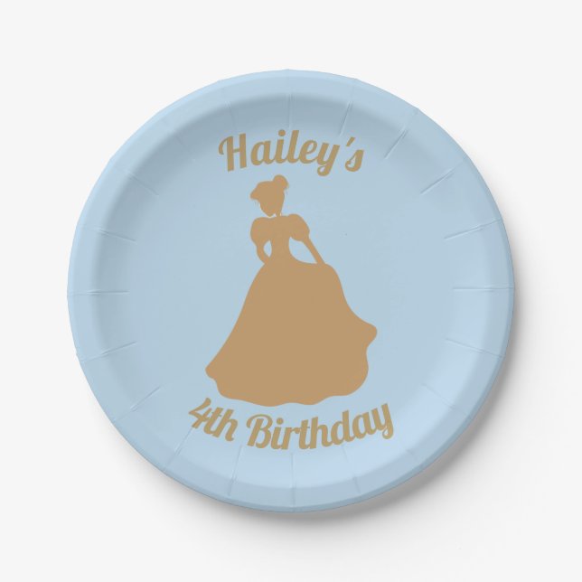 Cinderella Party Personalised Plates (Front)