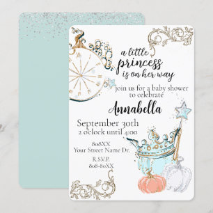 Cinderella Princess Baby Shower Invitation