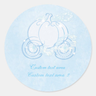 Cinderella Princess Blue Carriage Elegant Sticker