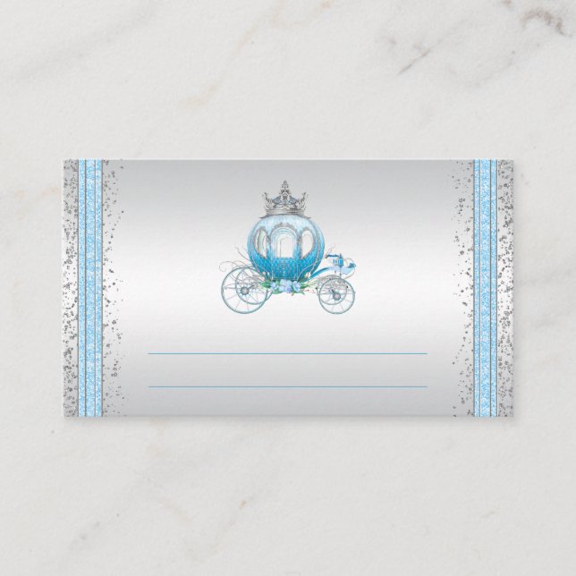 Cinderella Princess Carriage Table Seating Cards (Front)