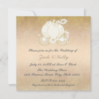 Cinderella Princess Carriage Wedding Invitation