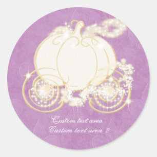 Cinderella Princess Purple Gold Carriage Sticker