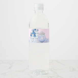 Cinderella Princess Water Bottle Labels