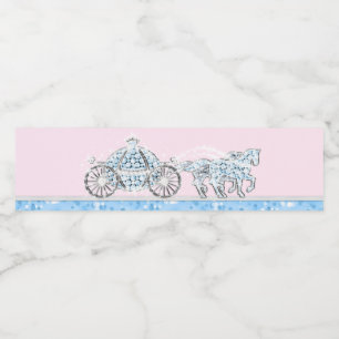 Cinderella Princess Water Bottle Labels