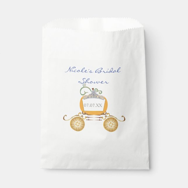 Cinderella Pumpkin Carriage Party Favour Bags (Front)