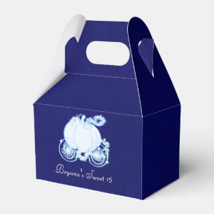 Cinderella Royal Blue Carriage Party Favour Boxes