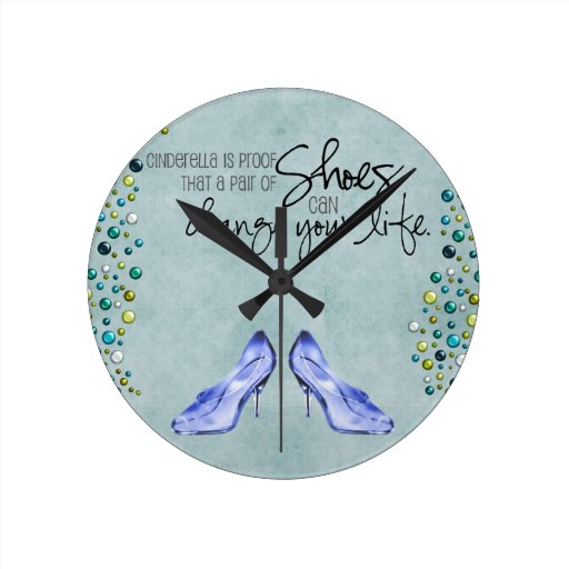 Cinderella Shoes Clock | Zazzle