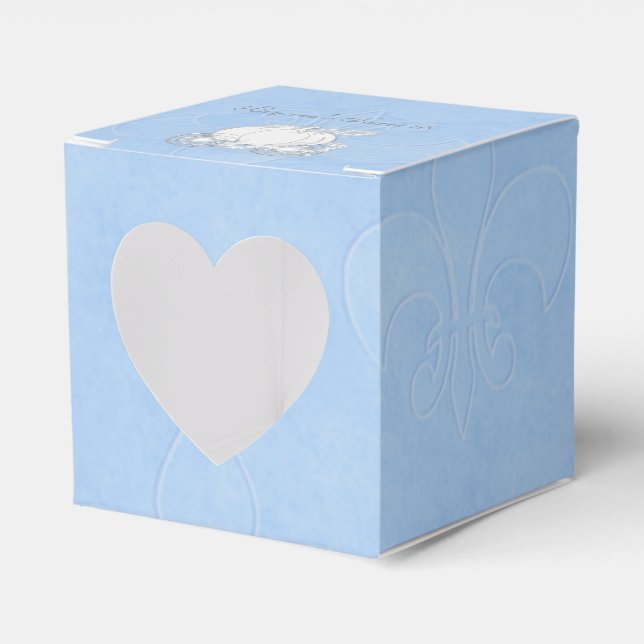 Cinderella Silver Carriage Blue Party Favour Boxes (Front Side)