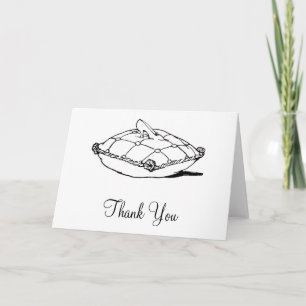 Cinderella Slipper Black White Thank You Cards