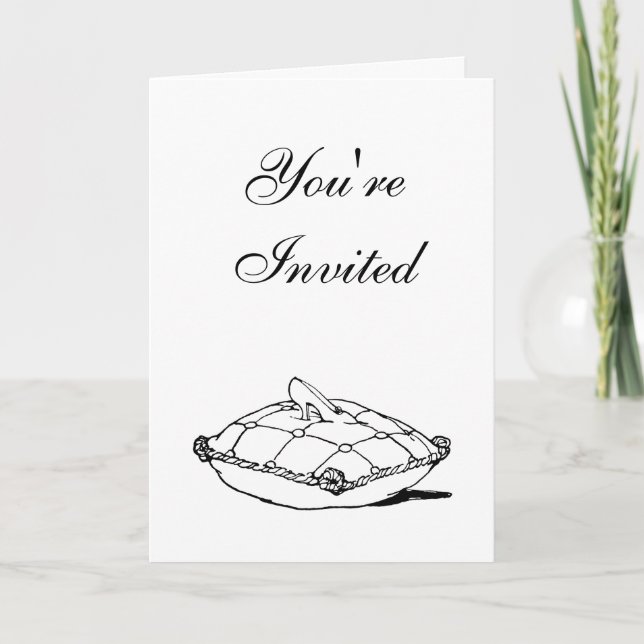 Cinderella Slipper Fairytale Art Custom Invitation (Front)
