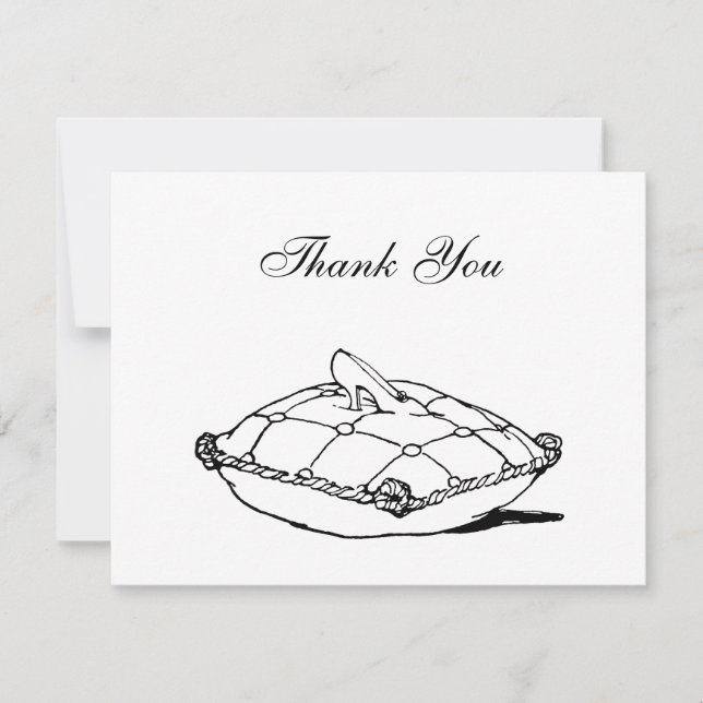 Cinderella Slipper Fairytale Thank You 4.25x5.5 Card (Front)