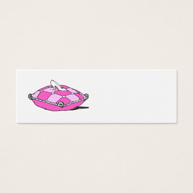 Cinderella Slipper on Pink Pillow Vintage Art (Front)