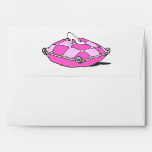 Cinderella Slipper on Pink Pillow Vintage Art Envelope