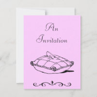 Cinderella Slipper Vintage Art Invitation Template