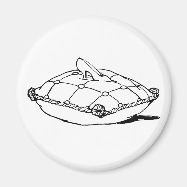 Cinderella Slipper Vintage Fairytale Art Magnet (Front)