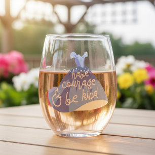 Cinderella Stemless Wine Glass