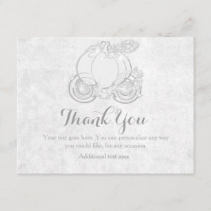 Cinderella White Royal Princess Carriage Card