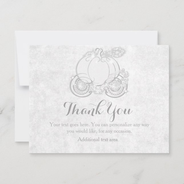 Cinderella White Royal Princess Carriage Card (Front)