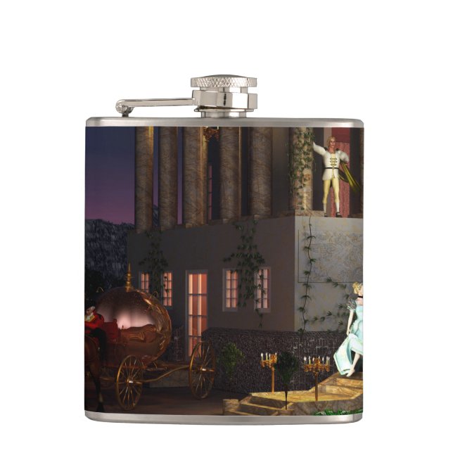 Cinderella's Coach Hip Flask (Front)