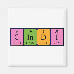 Cindi periodic table name magnet