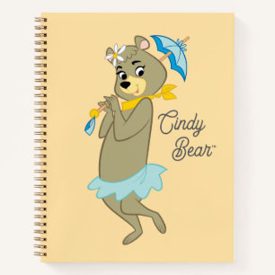 Cindy Bear Holding Parasol Notebook