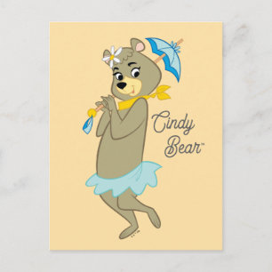Cindy Bear Holding Parasol Postcard