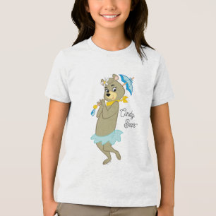 Cindy Bear Holding Parasol Tri-Blend Shirt