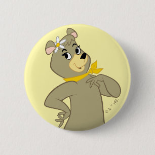 Cindy Bear Playful Pose 6 Cm Round Badge