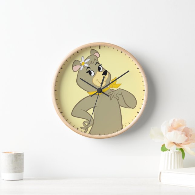 Cindy Bear Playful Pose Clock (Home)