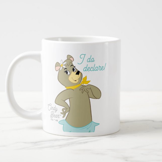 Cindy Bear Playful Pose Large Coffee Mug (Left)