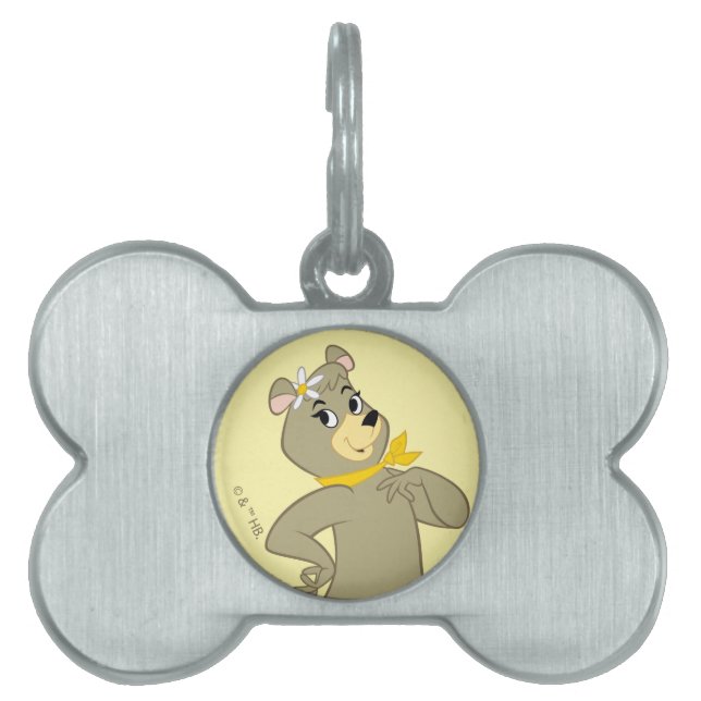 Cindy Bear Playful Pose Pet ID Tag (Front)